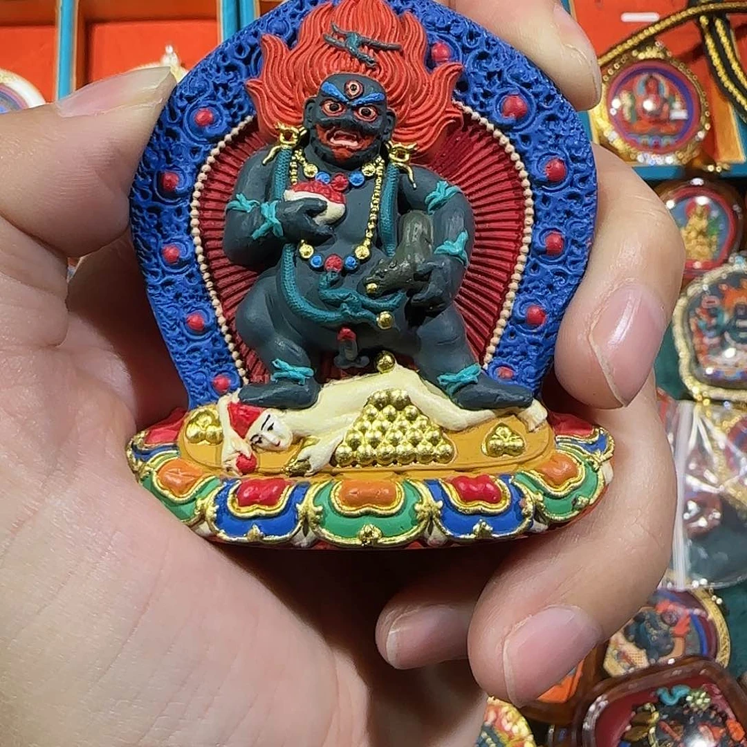 泥塑大*麦擦擦黑财神来了