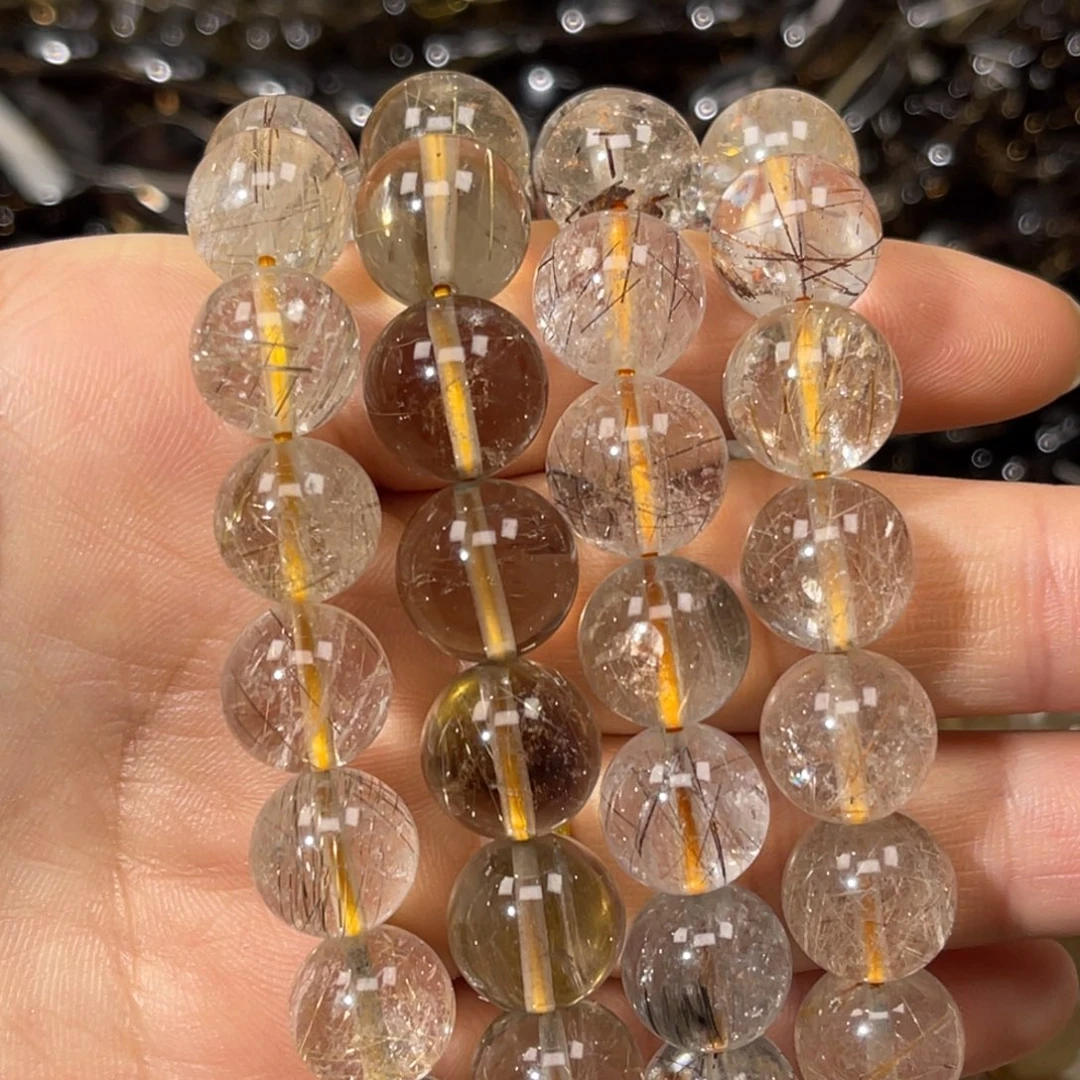 银S925镶嵌发晶珠宝半成品发晶卡11-12