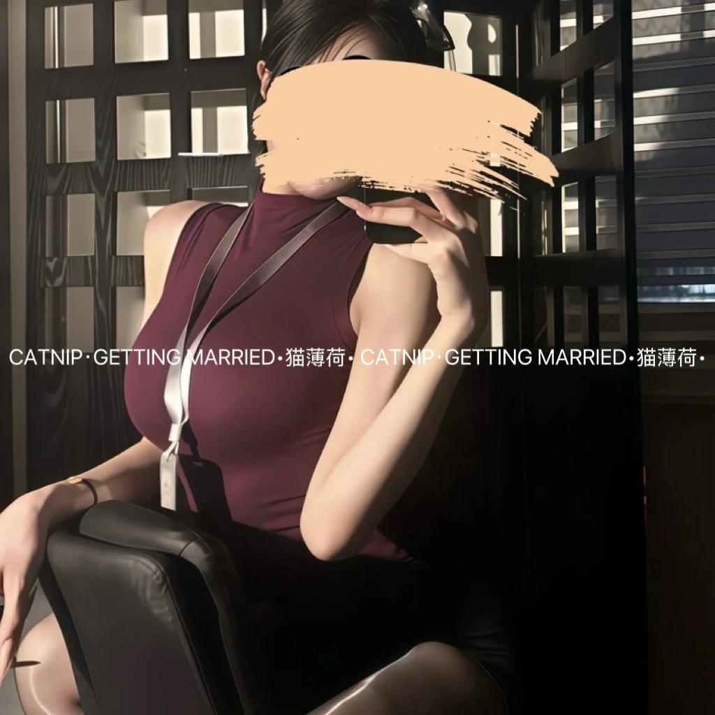 今晚加班~无袖套头t恤衫包臀裙两件套