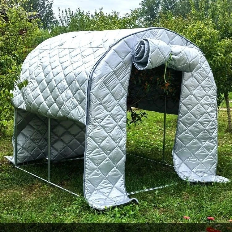 冬季温室大棚隔热防寒棉被家用花房暖棚阳光房植物防冻防晒罩助力