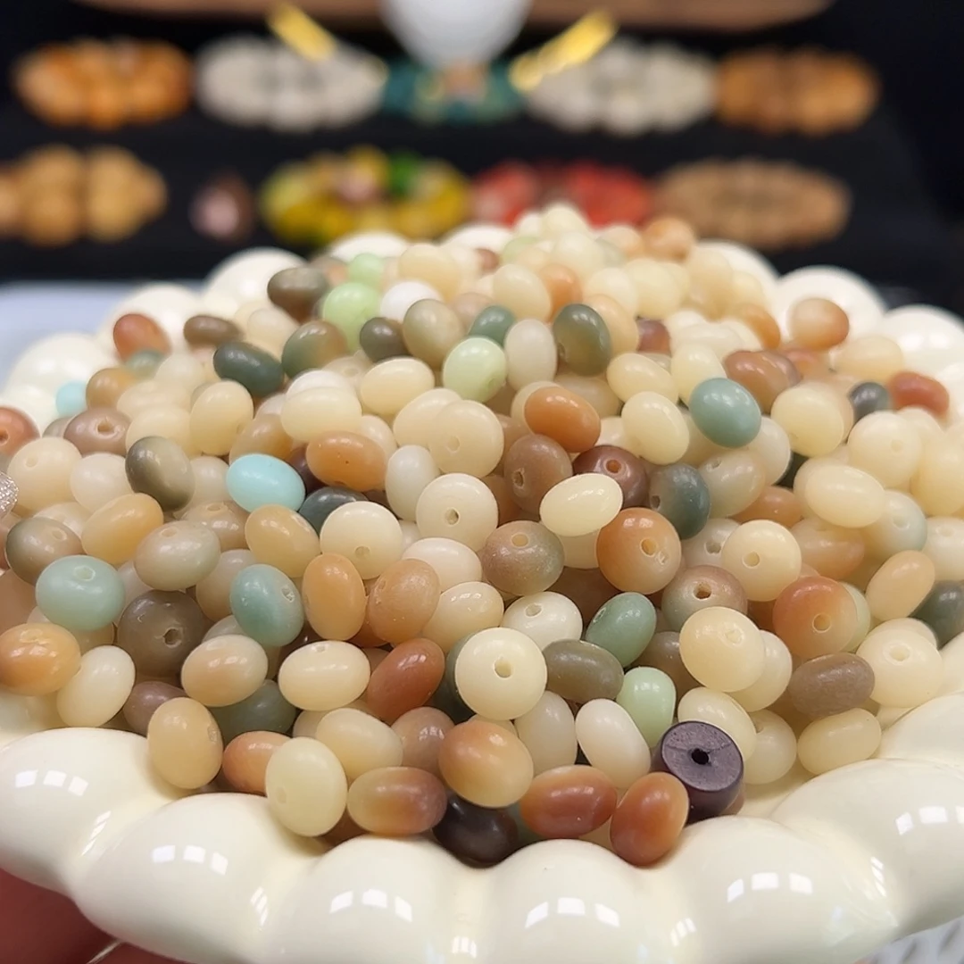 菩提根/象牙果手串微瑕卡9敦煌混算盘300颗