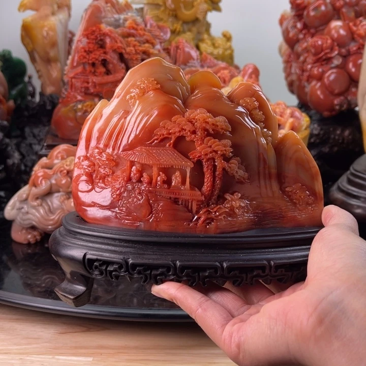 寿山石香山雅聚摆件