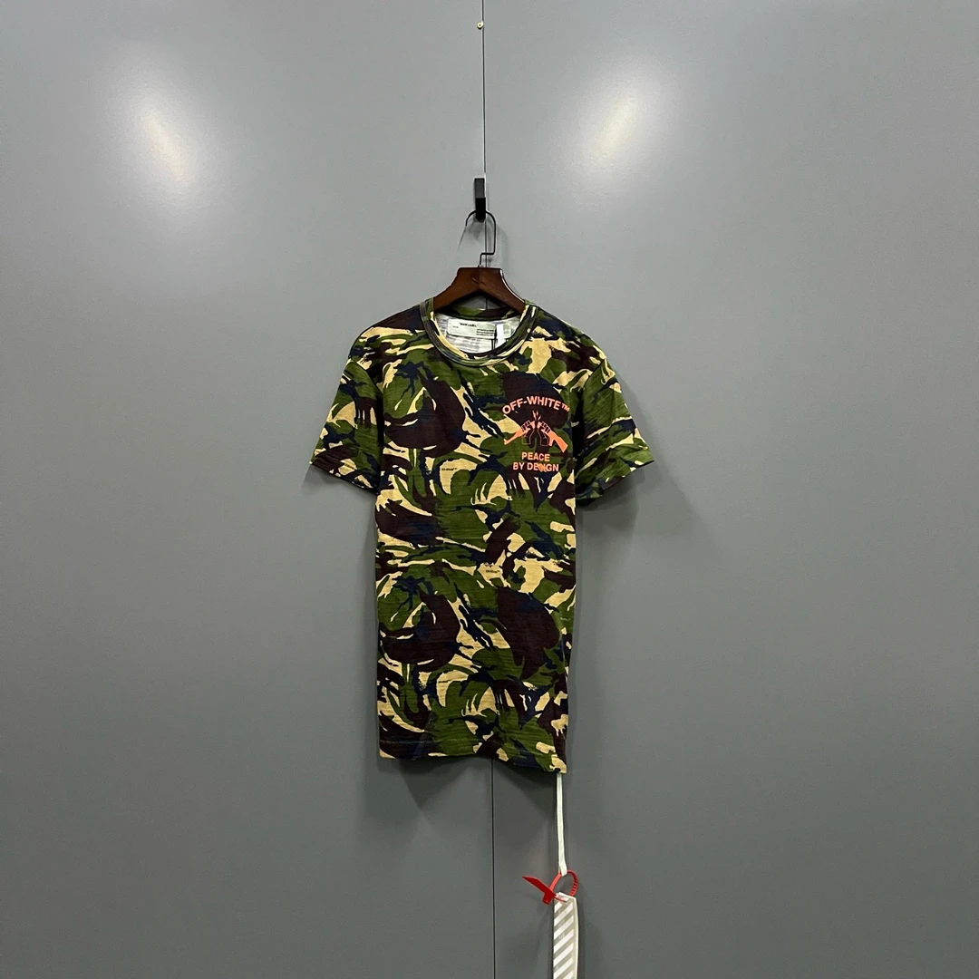(ll) OFF White ow 迷彩logo印花短袖 XS码 XXS 吊牌 bc007206