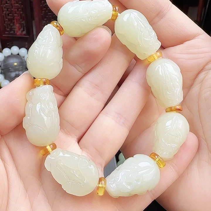 和田玉手链未镶嵌定制发货