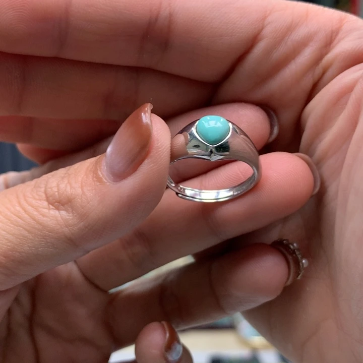 绿松石银S925镶嵌配饰