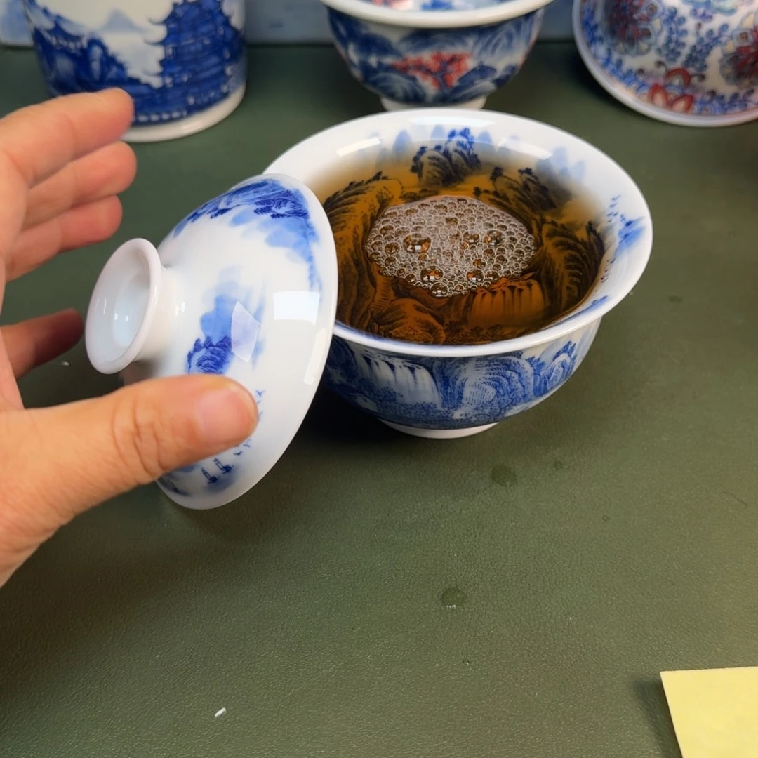 陶瓷景德镇纯手绘茶具圆圆258