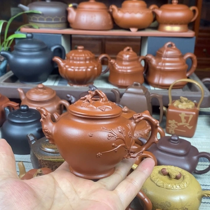 紫砂茶壶报春150cc原矿赵庄朱泥双十二特价