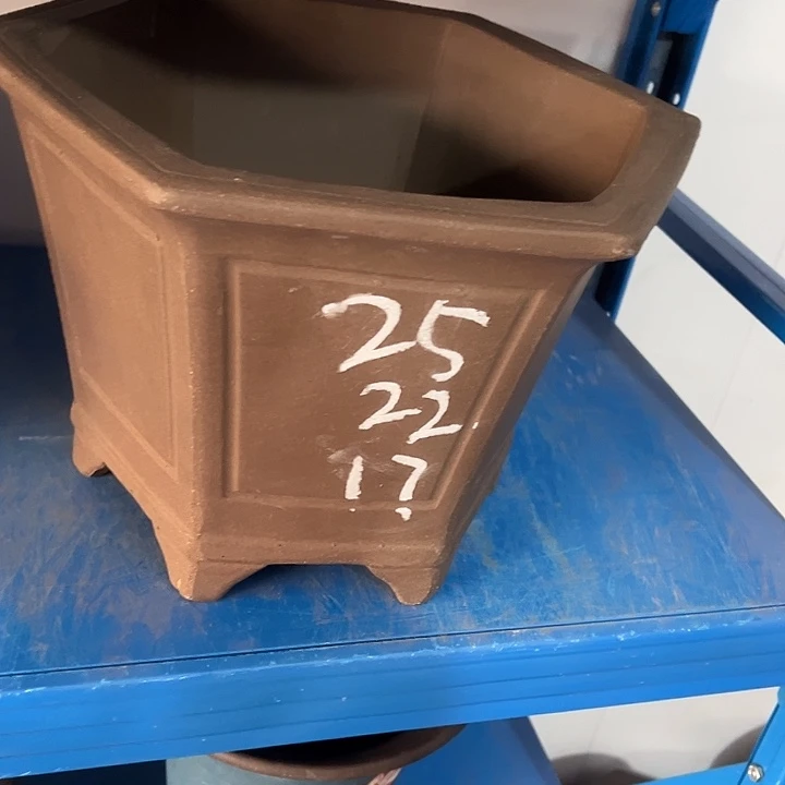 25素面六方花盆花盆