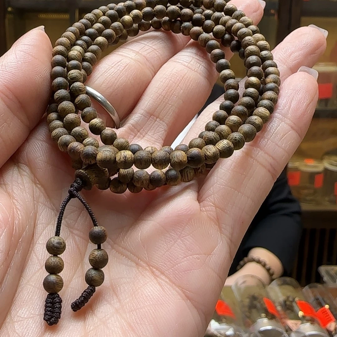 沉香手串3棋楠4mm188多圈圆珠 6g+多样性发一串