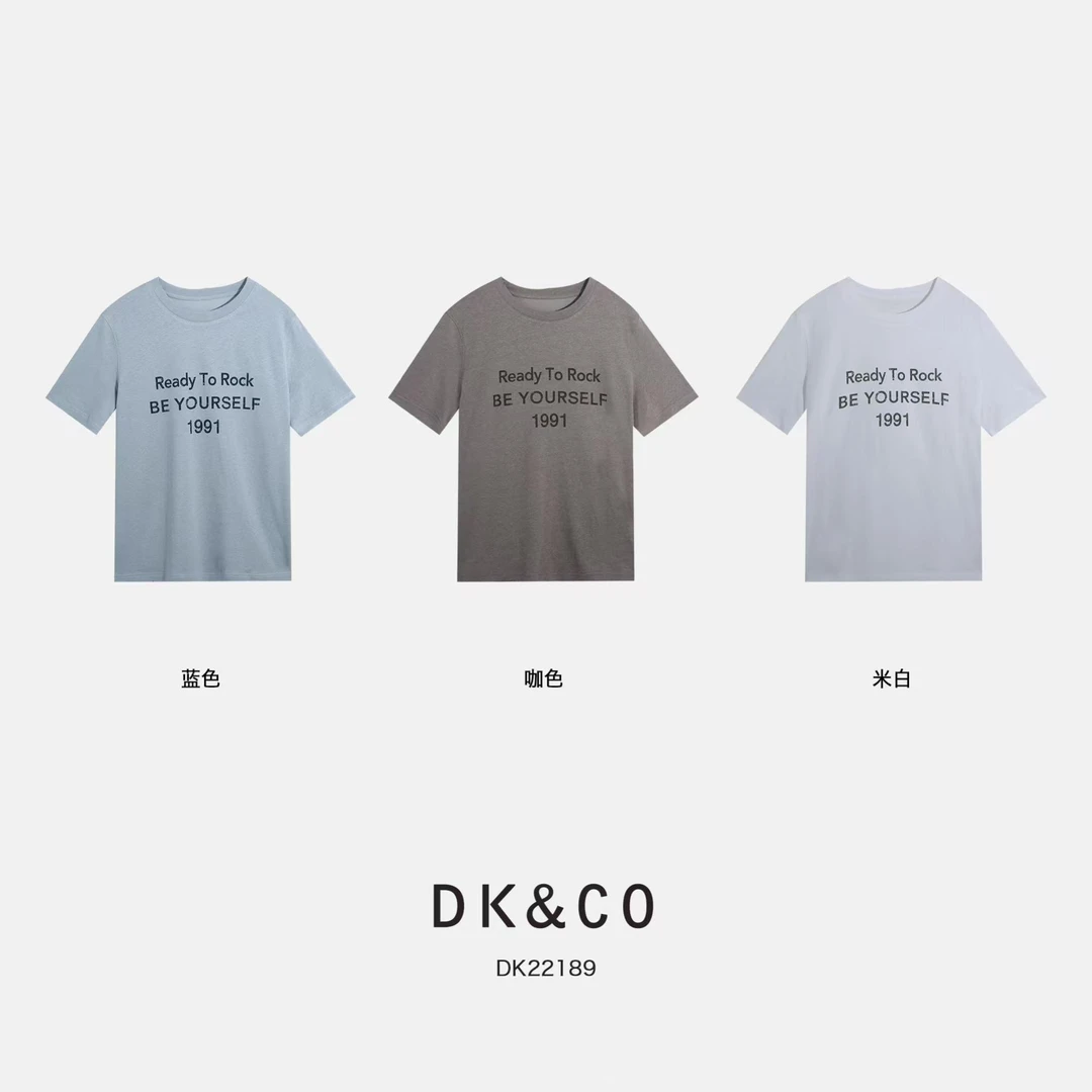 DK-(焦点)春季新款上衣宽松圆领衫T恤DK22189