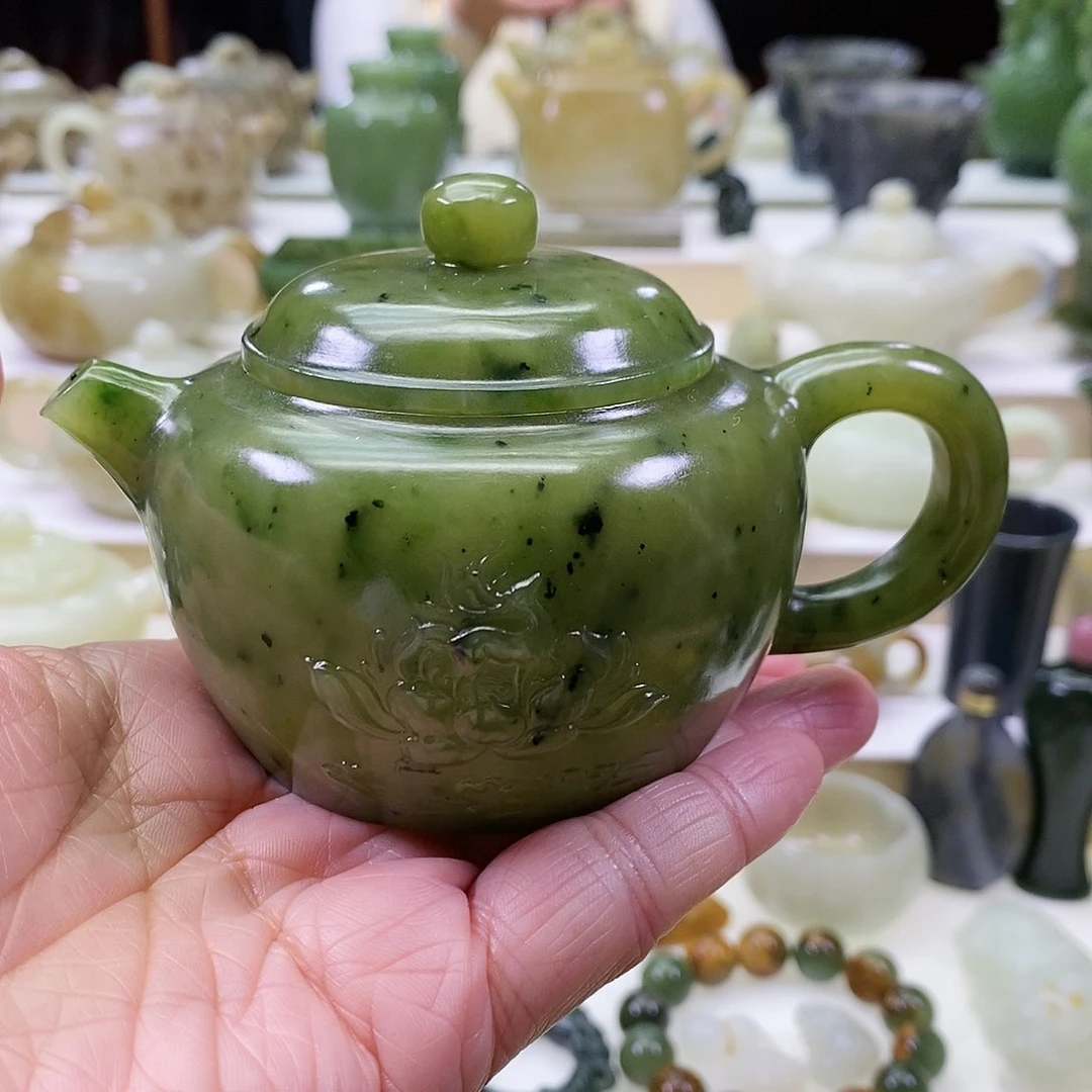 和田玉茶壶未镶嵌去*末