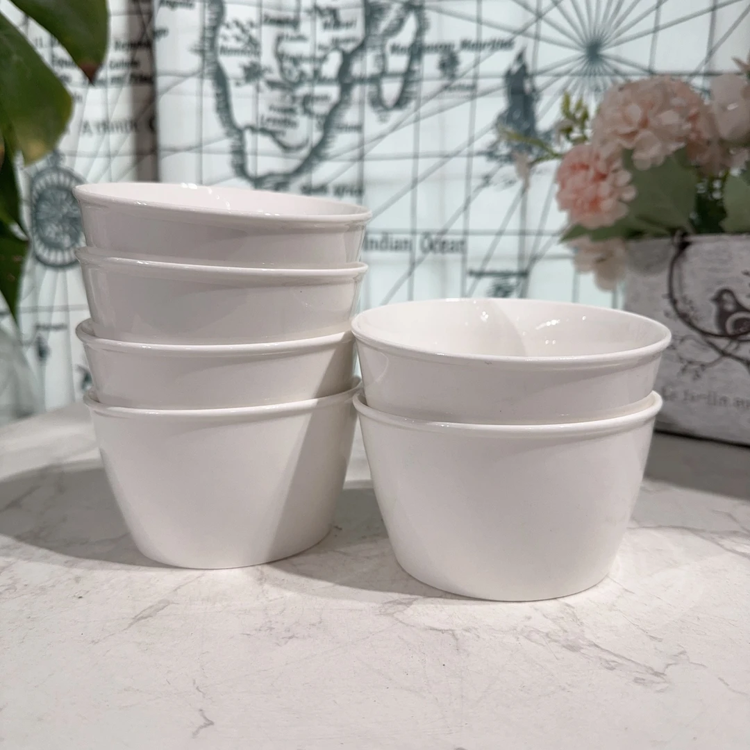 【韩国碗】4英寸10.5cm大碗深6㎝骨瓷米饭碗可洗外贸尾单家用