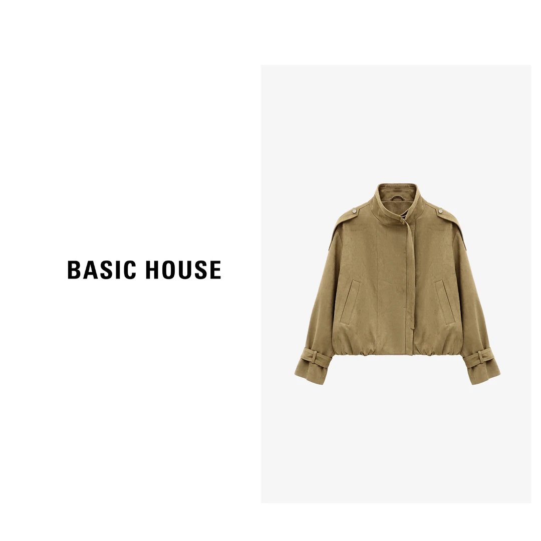 Basic House/百家好秋季痞帅炸街风显瘦女装外套-B0625B5CVB2