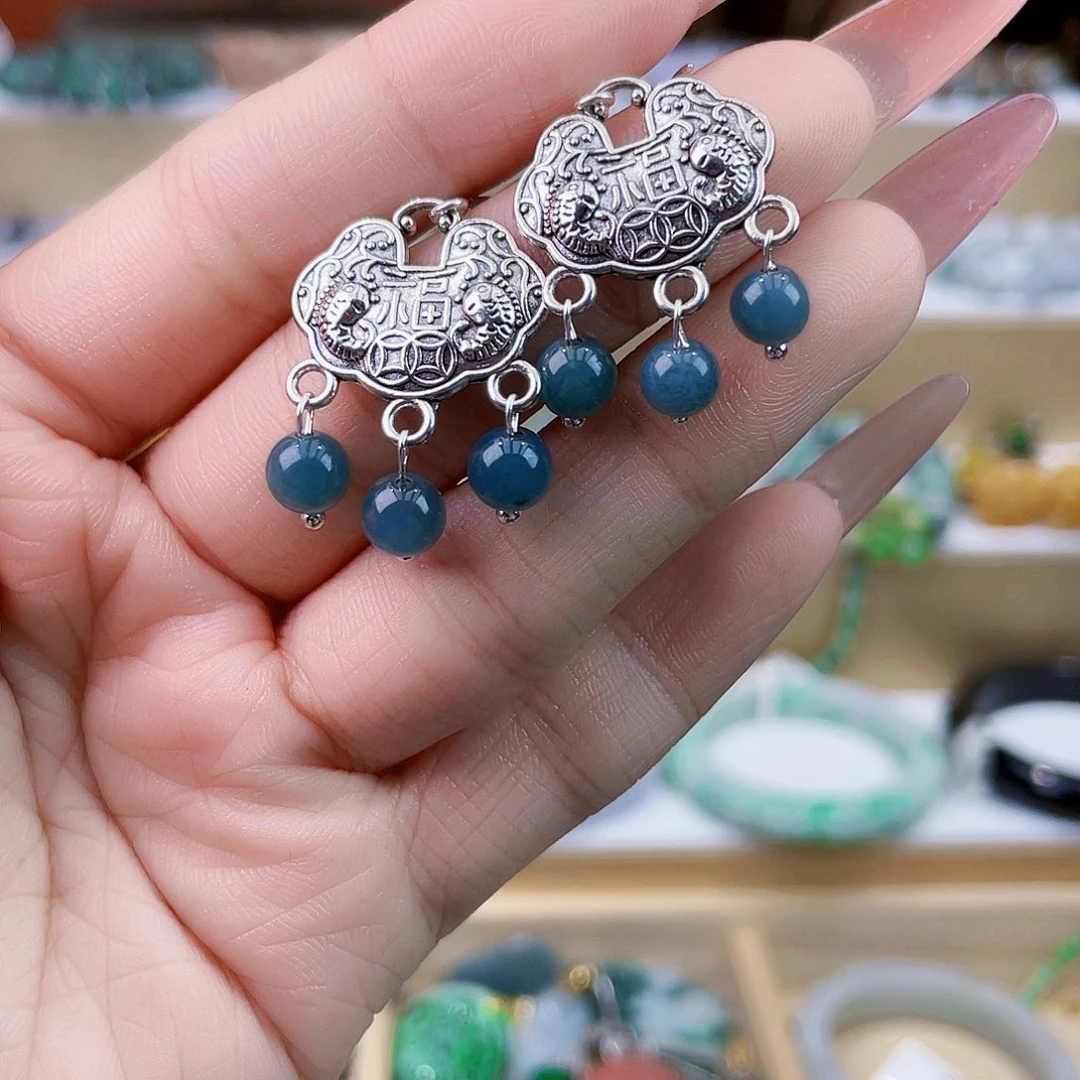 翡翠未镶嵌手链耳坠