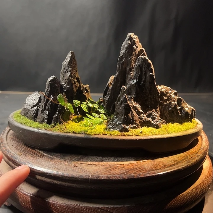 手工制作宋山石盆景009