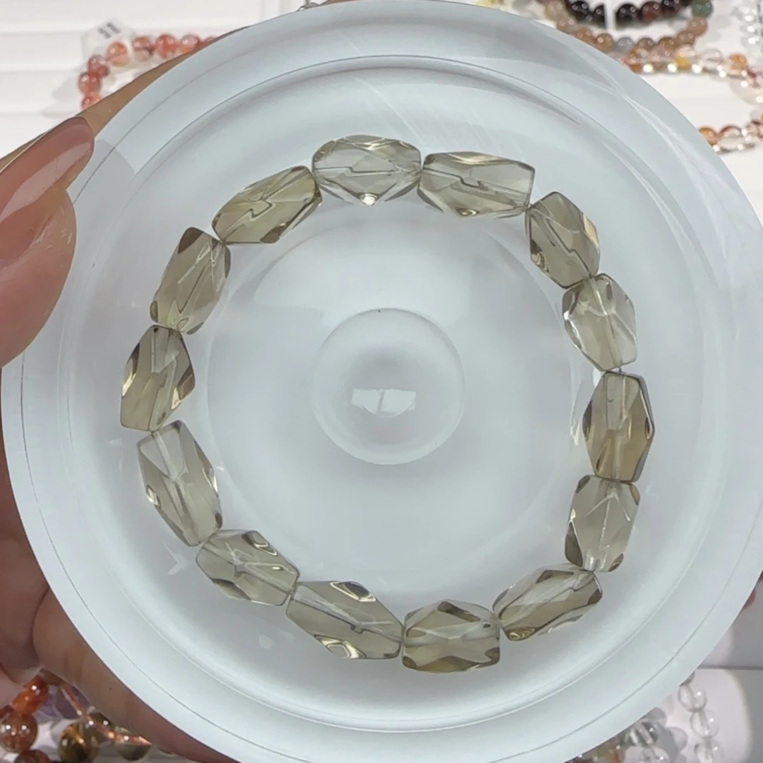 手串未镶嵌水晶033茶水晶随行8m+