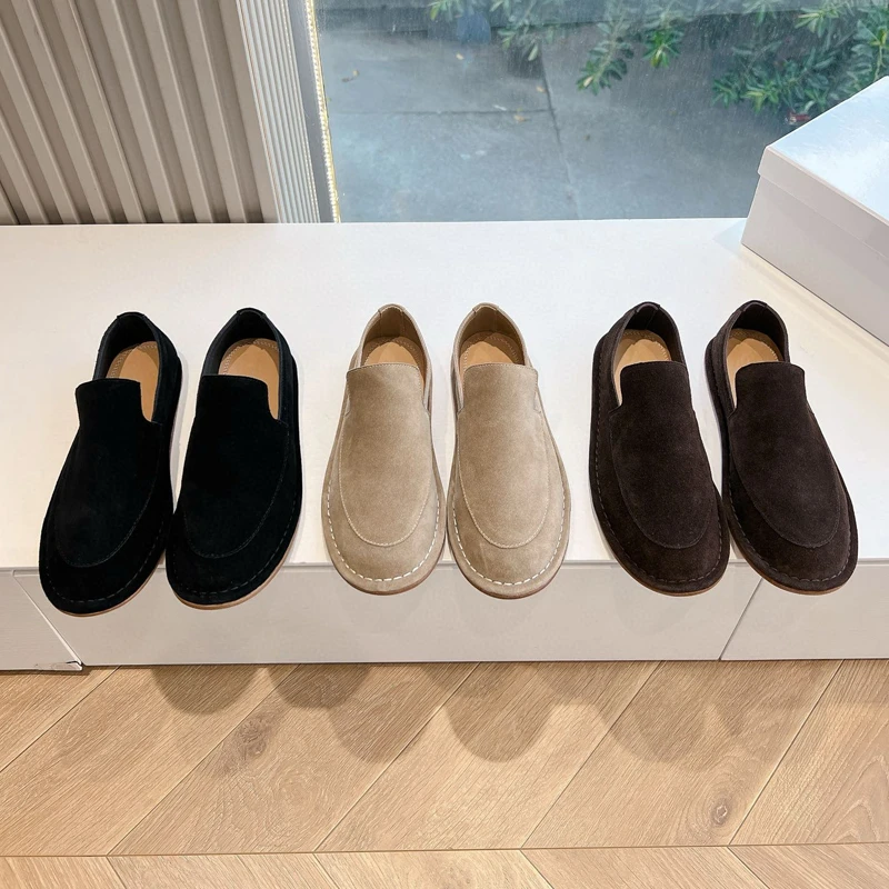 超软乐福鞋女高版2025春夏新款复古一脚蹬平底2025圆头浅口单鞋女