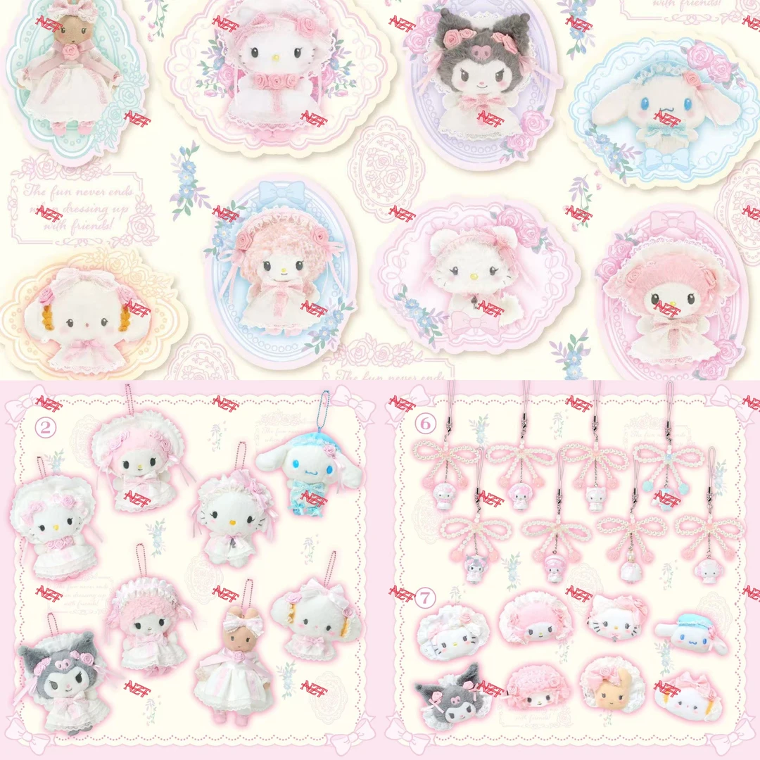 三丽鸥花嫁婚纱系列挂件贴纸毛绒徽章 日版正版动漫周边