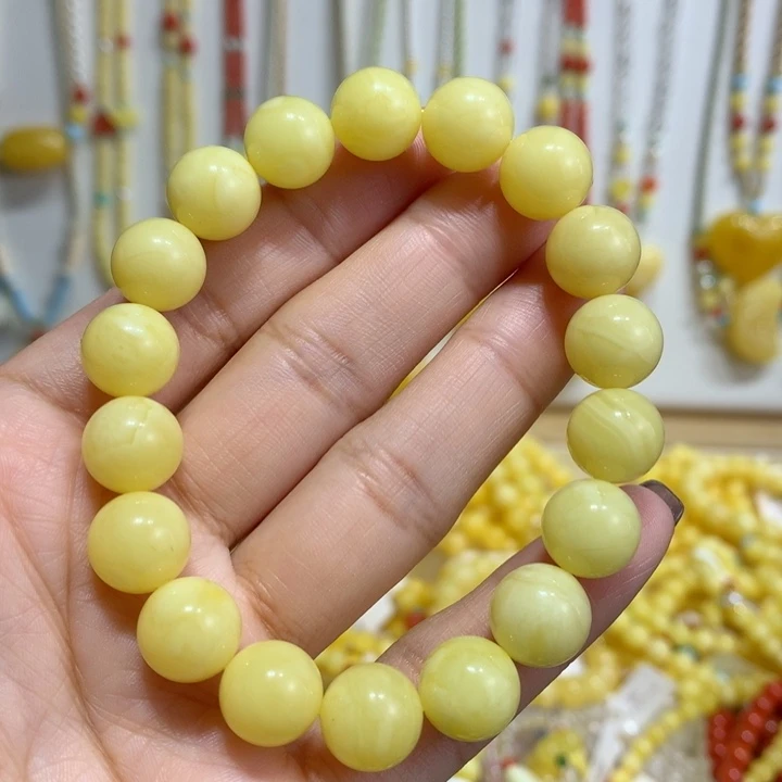 蜜蜡未镶嵌手链11mm