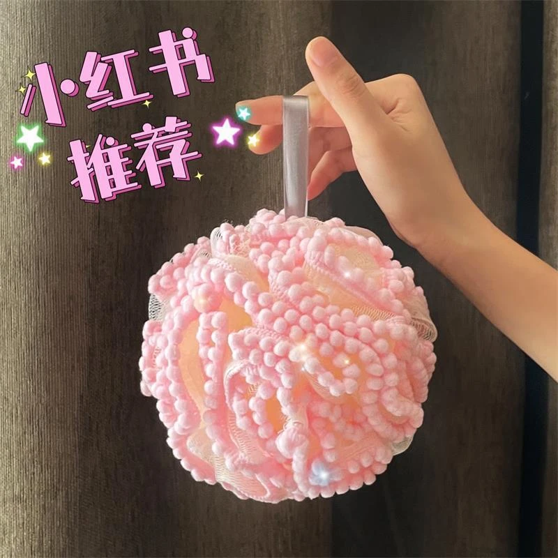 柔软高档可爱大号起泡绵密超柔搓背澡巾沐浴球家用可挂式不散的浙