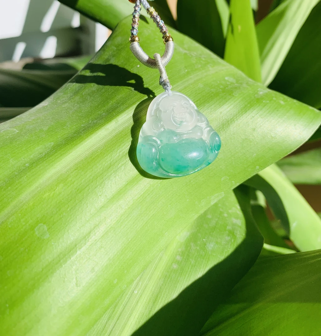 天然非洲翠佛公吊坠A货