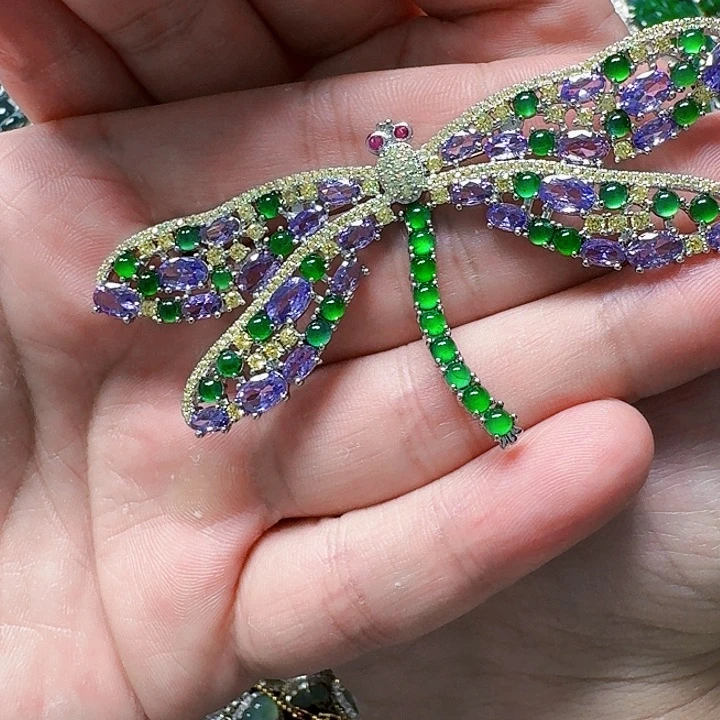 翡翠颈饰未镶嵌天然A货翡翠放漏