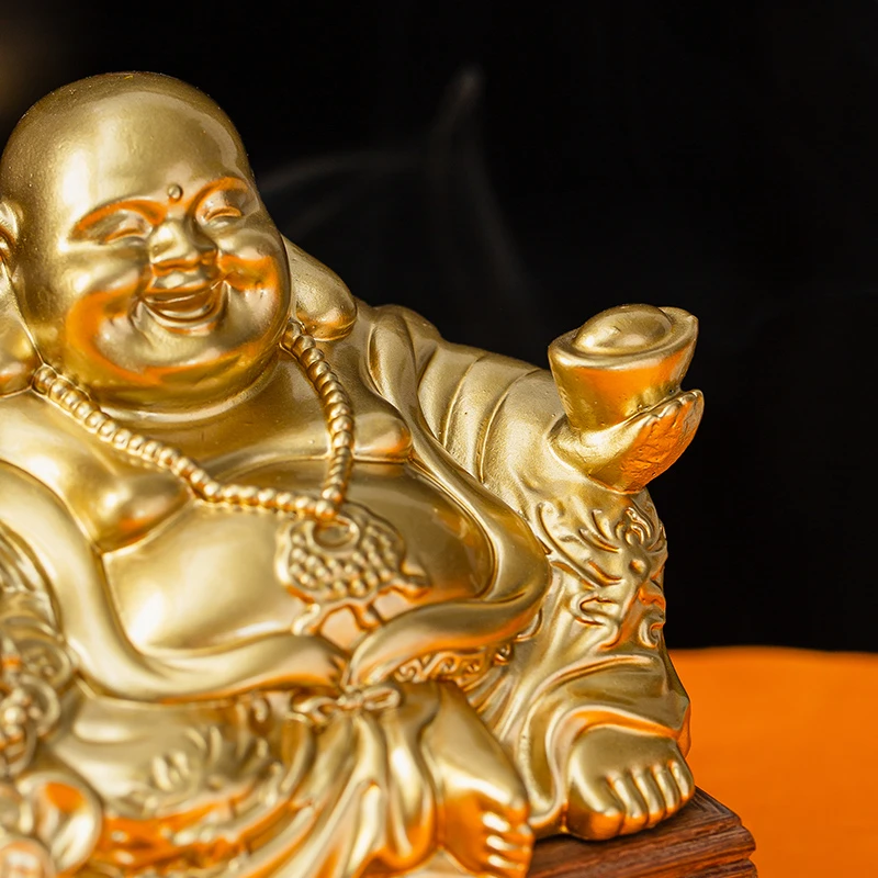 汽车摆件大号弥勒佛像招财车载时尚创意装饰车饰品玄关客厅装饰