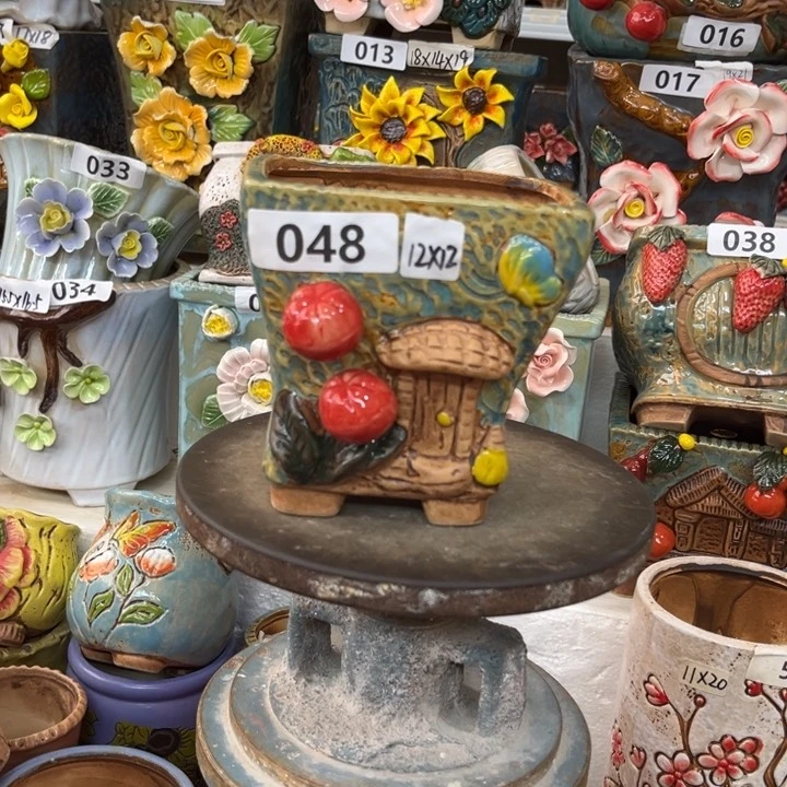 紫砂花盆粗陶材质多肉花盆