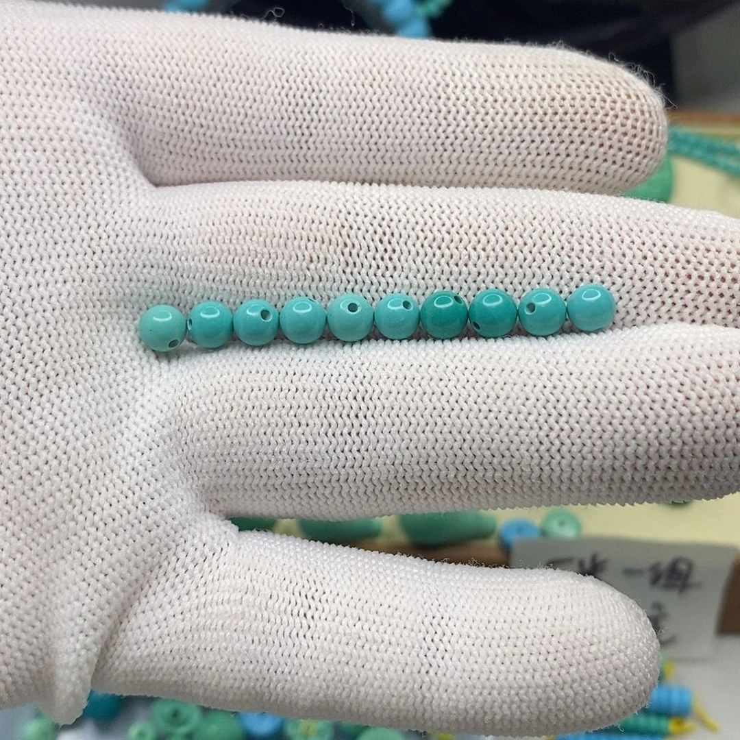 凯***溪卡5mm圆珠高瓷绿色20颗