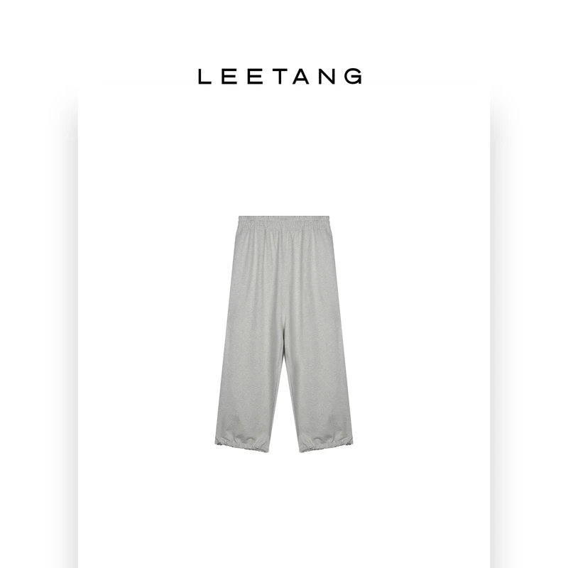 【LEETANG】宽松简约松紧腰休闲卫裤LT-XY24133
