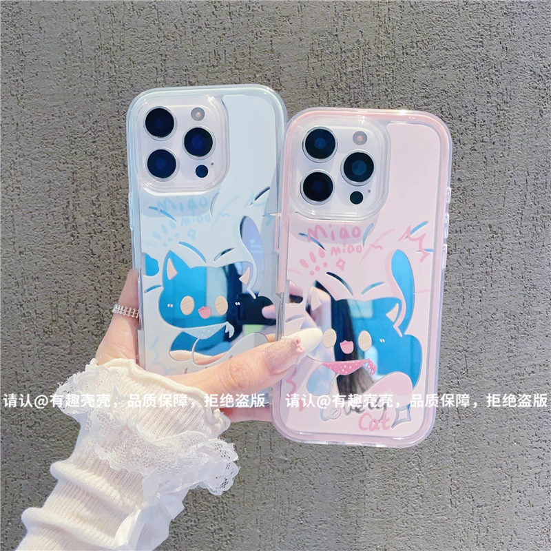 炫彩镜面适用苹果17/iPhone/华为荣耀/OPPO/VIVO/小米/手机壳爆款