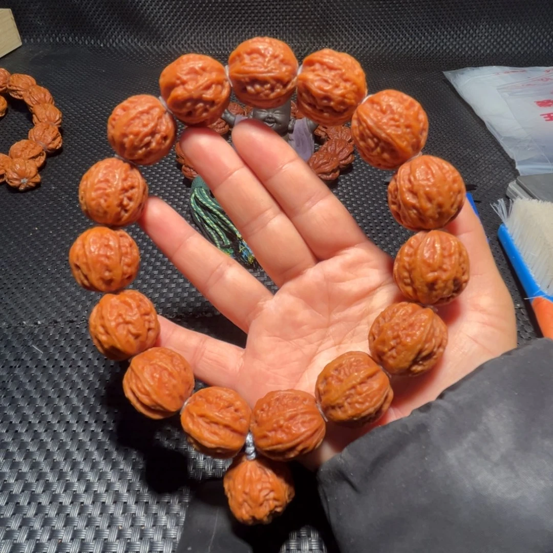 文玩核桃手串老款正圆粗筋京八棱22➕