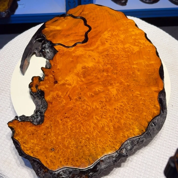 香榧木大漆工艺干泡台