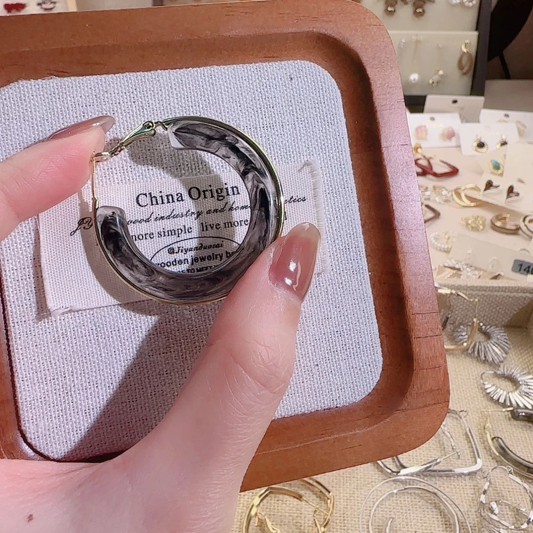 仿珍珠铜合金925银耳圈