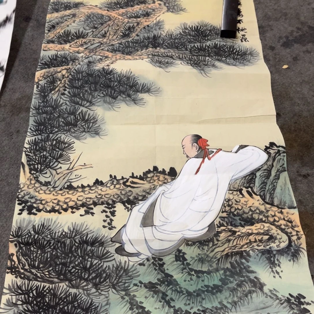 国画书法艺术作品多次绘画