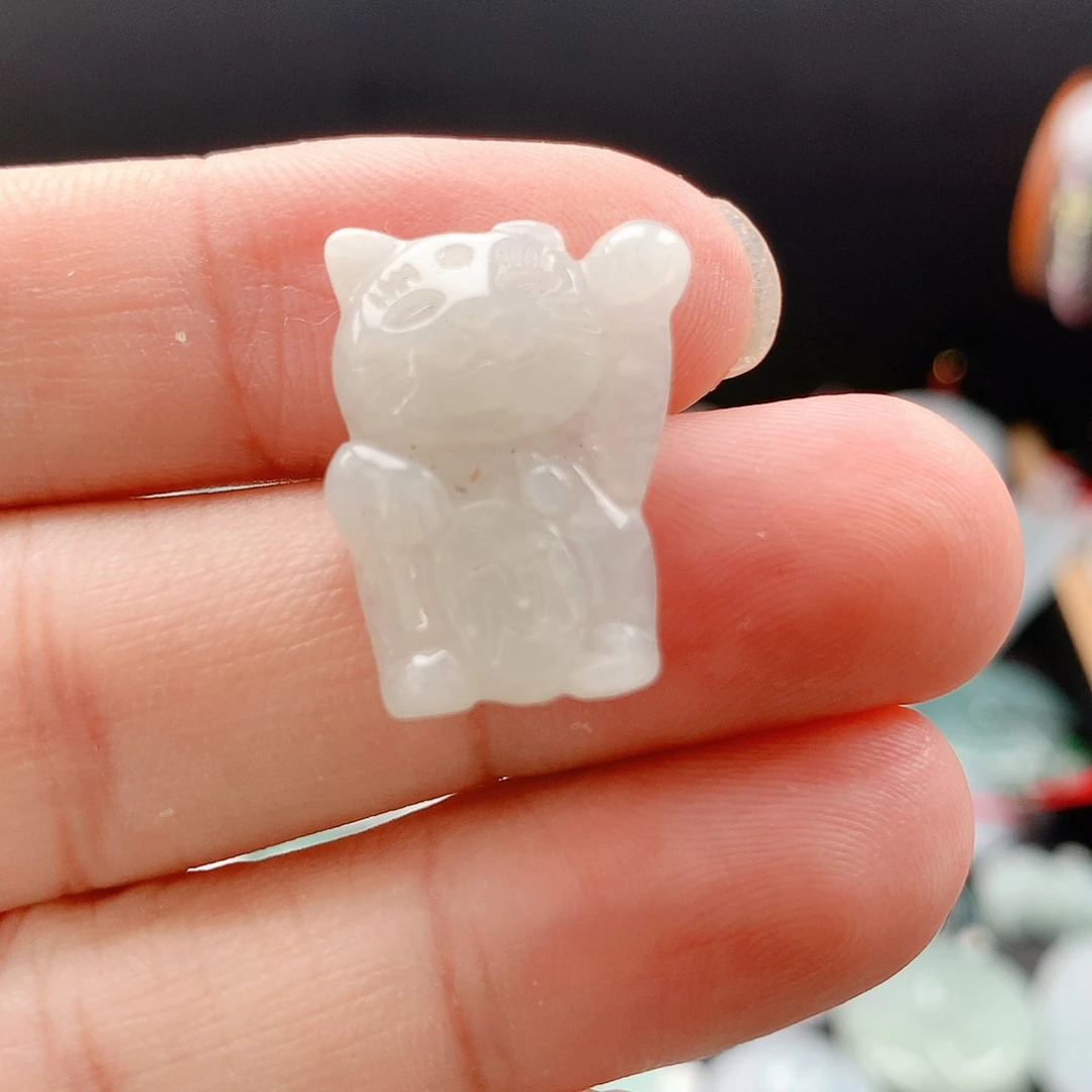 翡翠未镶嵌吊坠(不含链)6招财猫