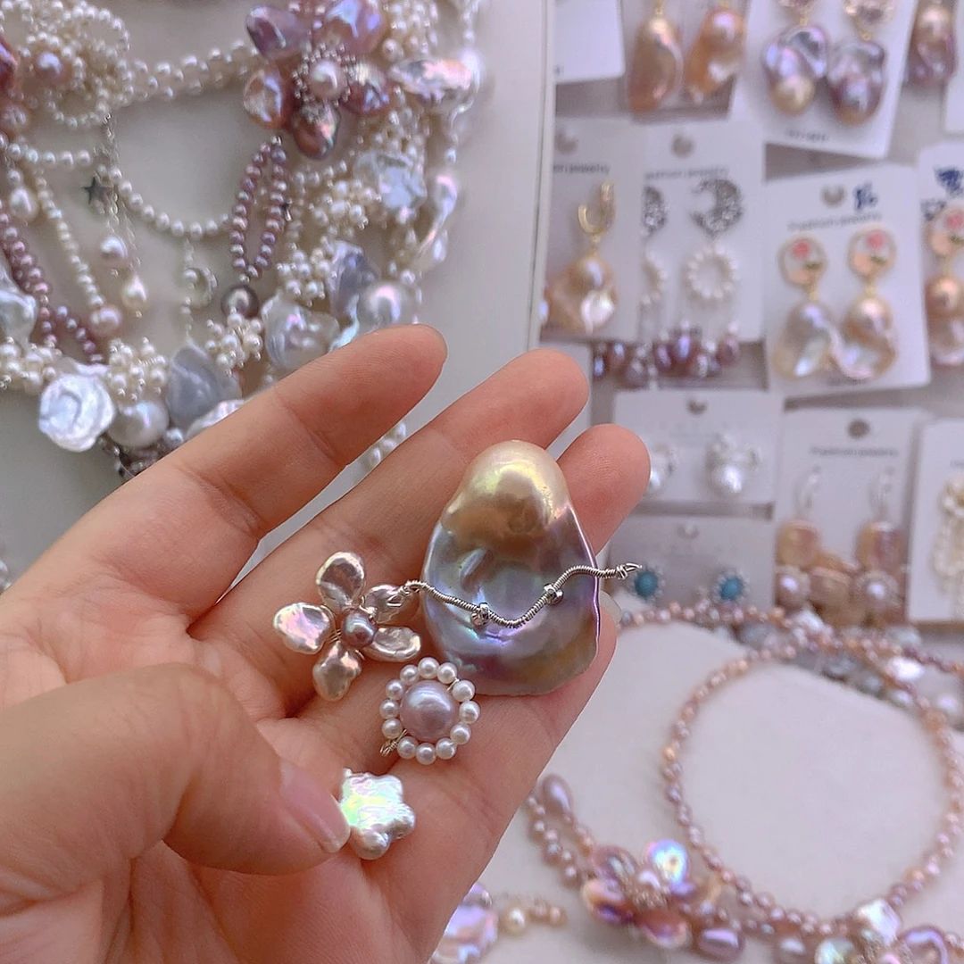 玉***淡水珍珠未镶嵌吊坠