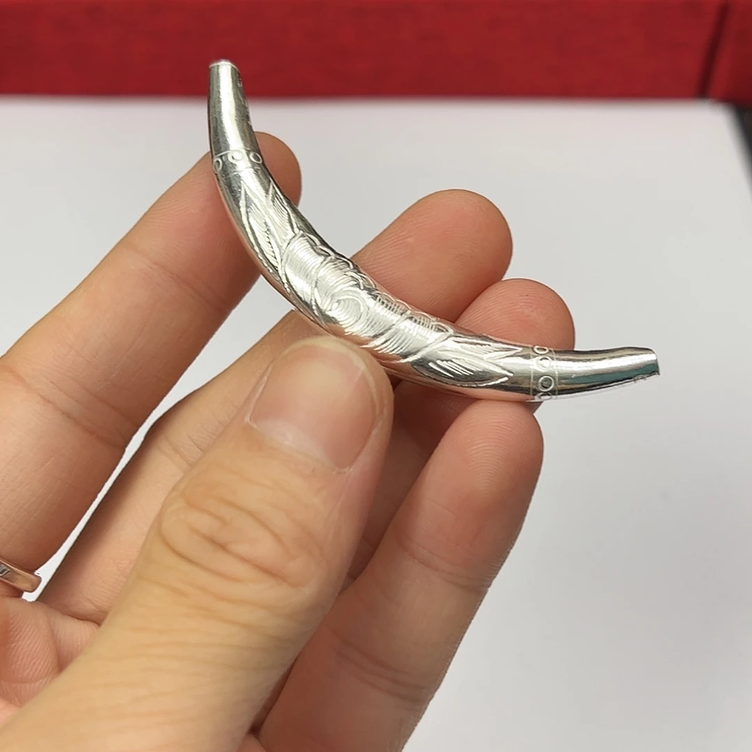 足银足银手工弯管吊坠