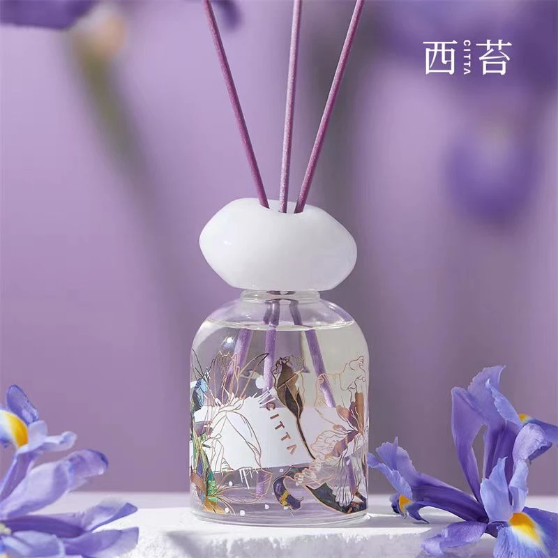 【200ml】摩瑟家居【CIT鸢尾拂晓-圆舞】HAZC花瓶摆件玻璃