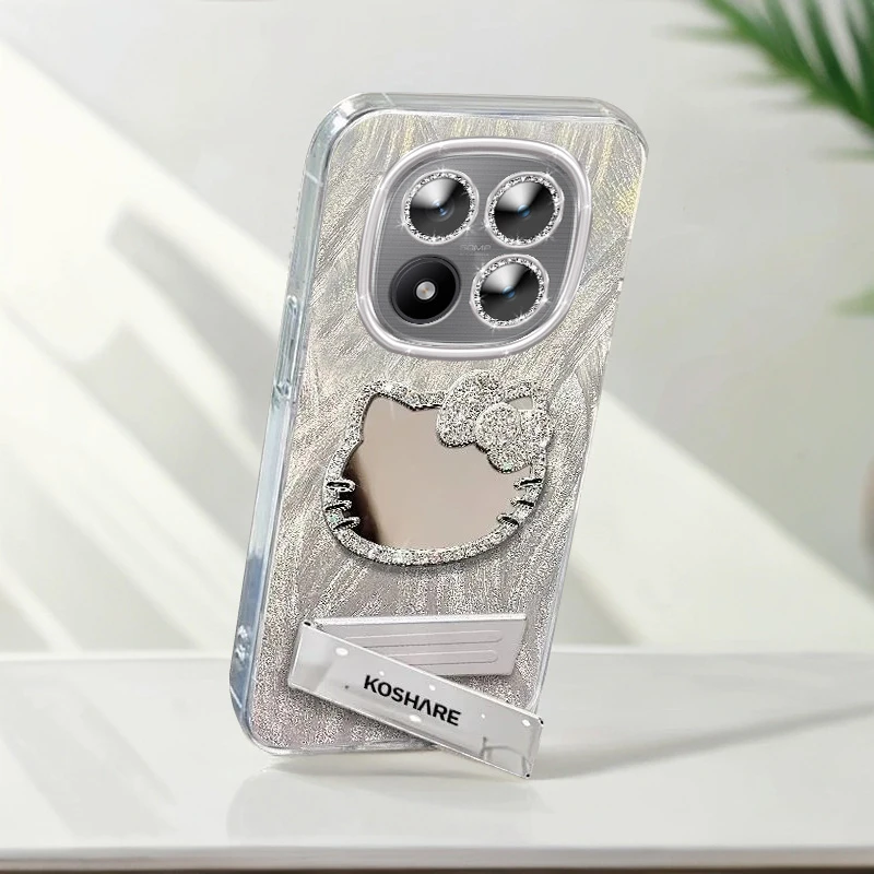 全包摄像头红米Note15Pro+手机壳KT猫镜子小米Redminote15Pro+软