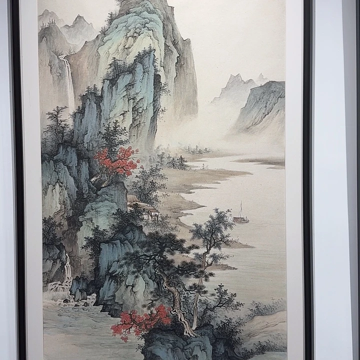 风***阻国画青山胜境山水绘画作品