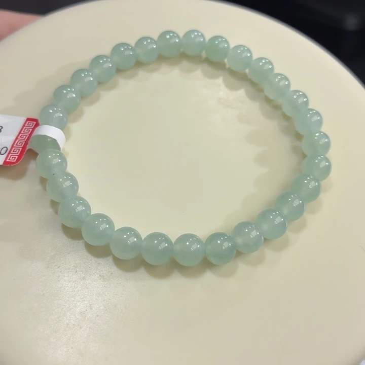 翡翠未镶嵌手链冰胶晴底卡6.3