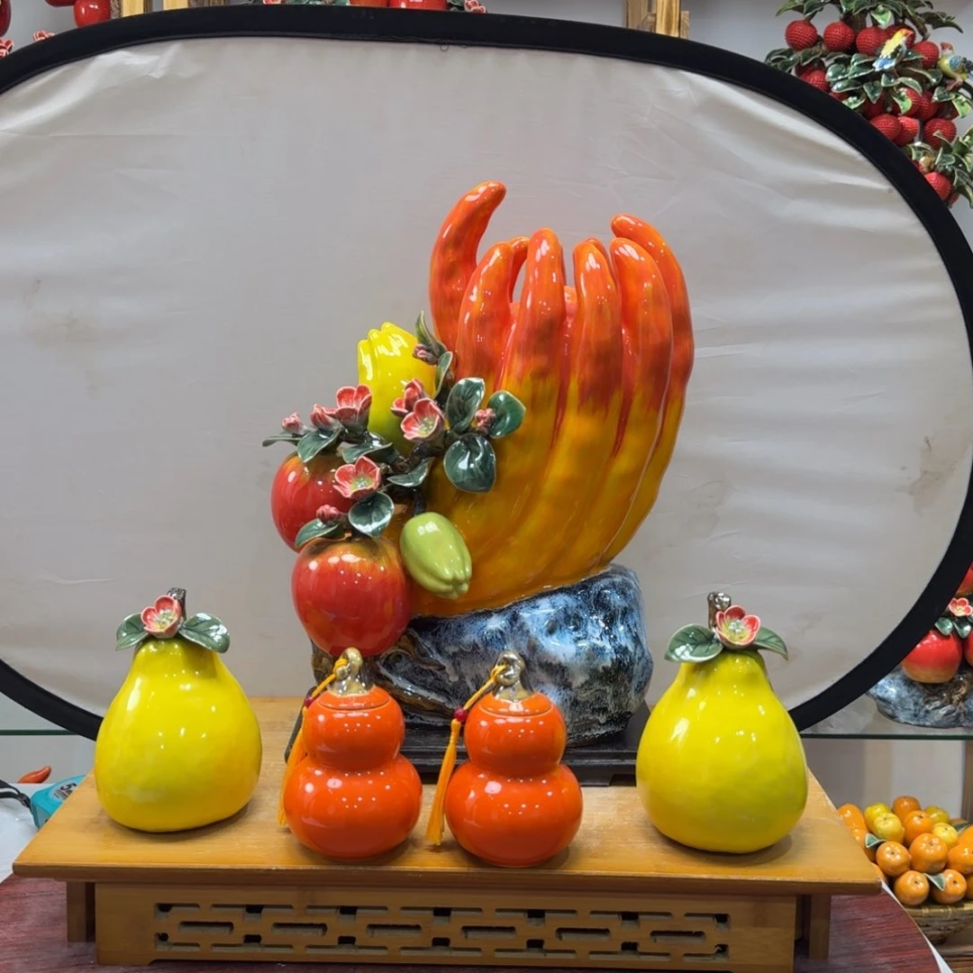 陶瓷正财佛手送柚子葫芦