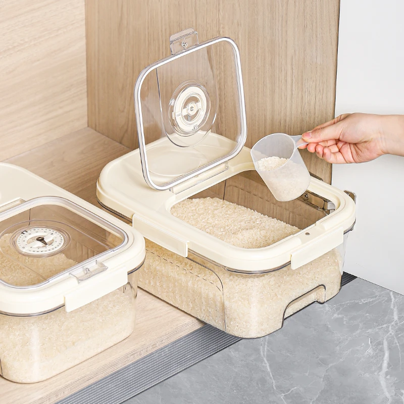 川岛屋装米桶家用防虫防潮密封米箱米缸大米杂粮收纳盒面粉储存罐