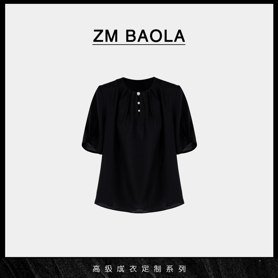ZM BAOLA【晚吟】古调新弹天丝新中式衬衫上衣BS6376-M2