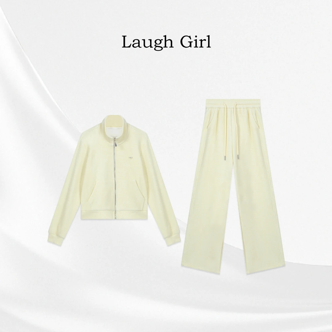 楚楚君 Laugh girl【雾感套装】立领外套+显瘦休闲裤套装DL531189J