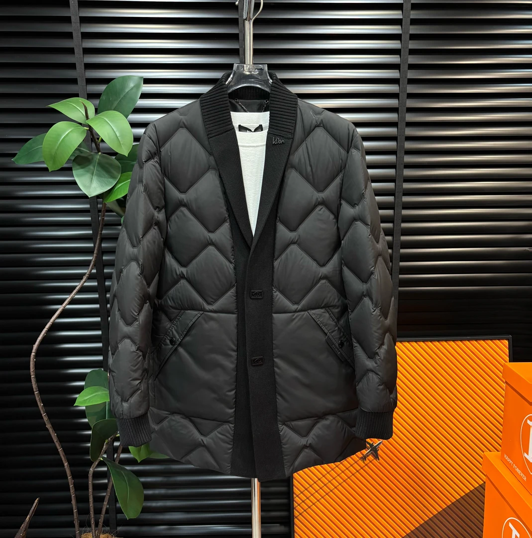 【清澈男装轻奢出品H867QINGCHE2025/高端欧货中长款羽绒服