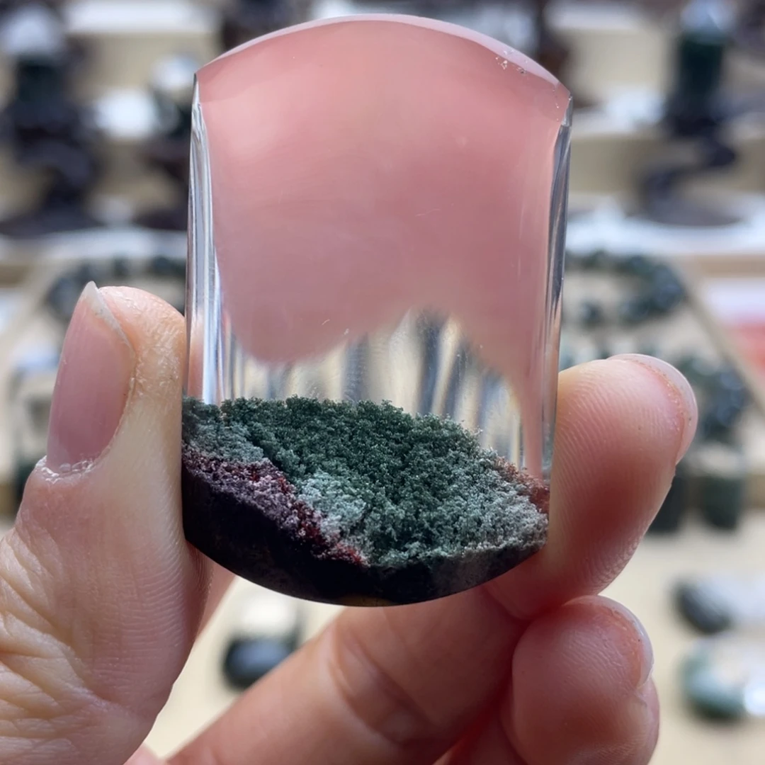 水晶颈饰未镶嵌交****选绿幽灵聚宝盆无事牌打孔不退换