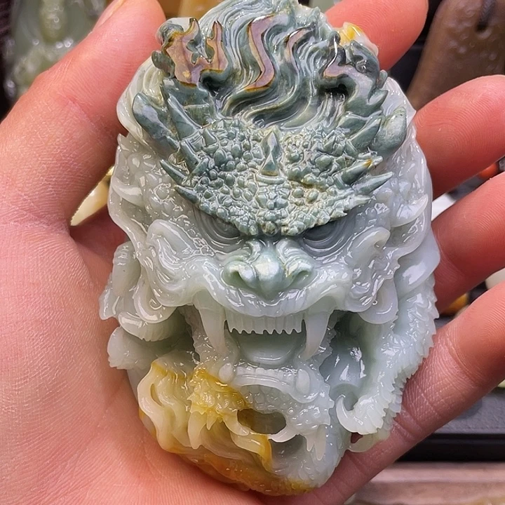 岫玉未镶嵌手把件