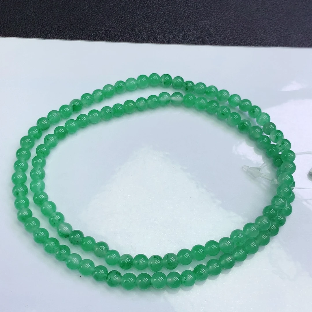 石英质玉未镶嵌项链珠子直径5mm